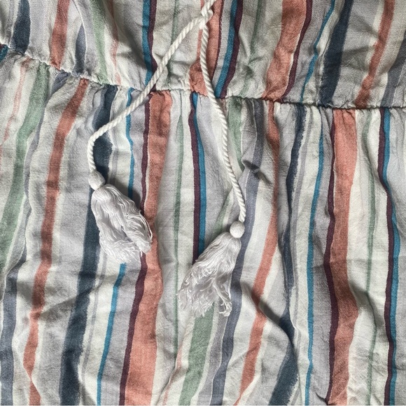 Torrid Striped Peplum Rayon Slub Dolman Top Tassel Strap Colorful Size Large - Picture 5 of 9